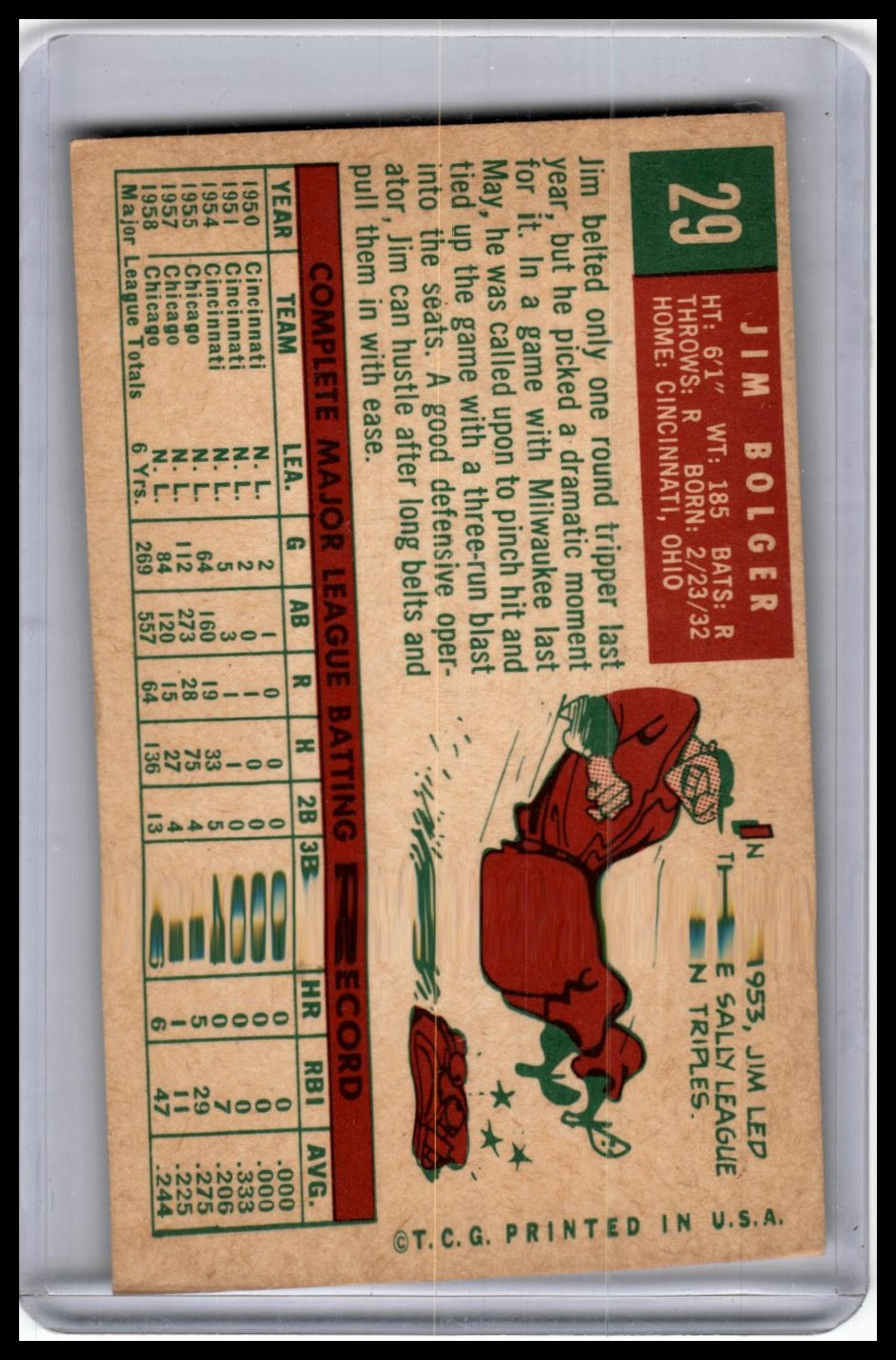 1959 Topps #29 Jim Bolger