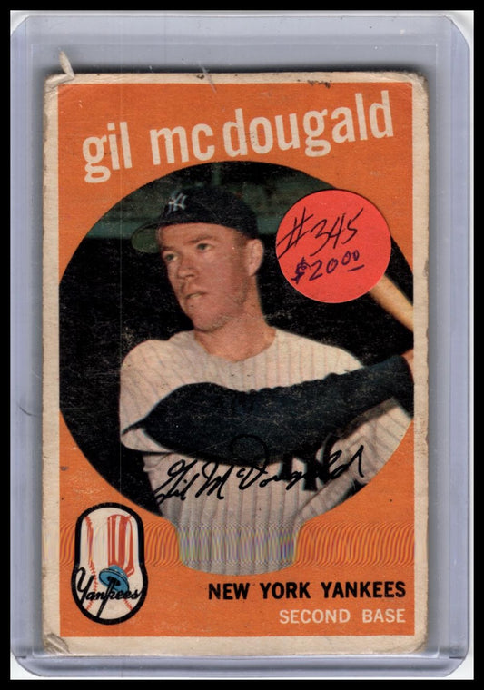 1959 Topps #345 Gil McDougald