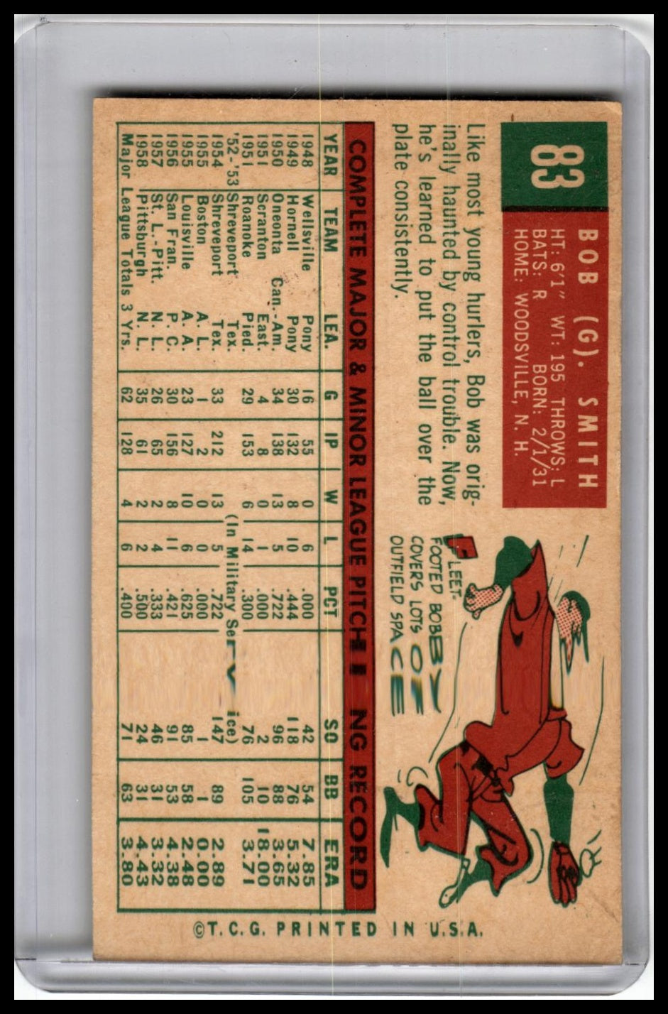 1959 Topps #83 Bob Smith