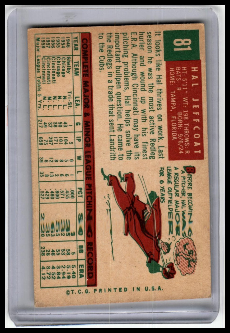 1959 Topps #81 Hal Jeffcoat