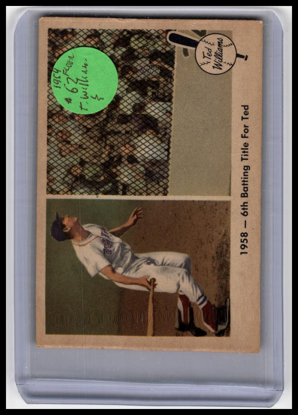 1959 Fleer Ted Williams #62 Ted Williams
