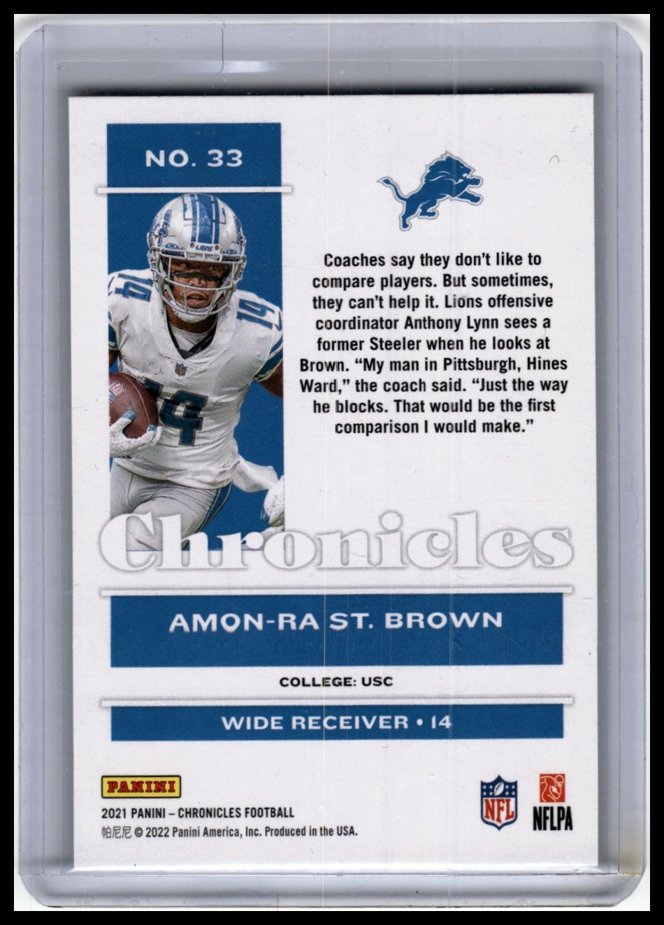 2021 Panini Chronicles #33 Amon-Ra St. Brown