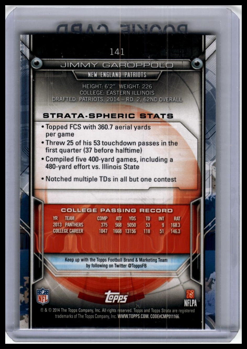 2014 Topps Strata #141 Jimmy Garoppolo