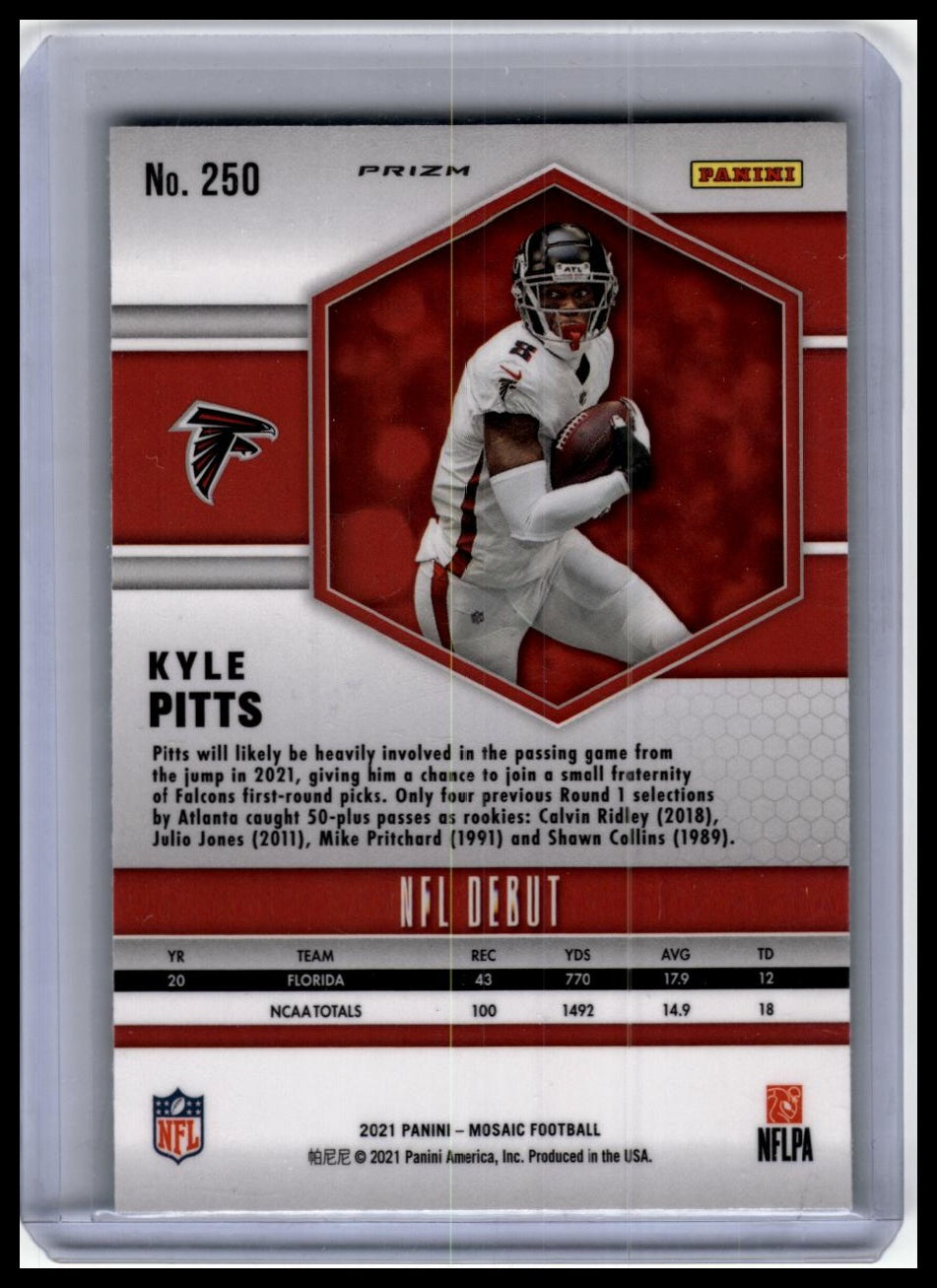 2021 Panini Mosaic #250 Kyle Pitts Prizm Green