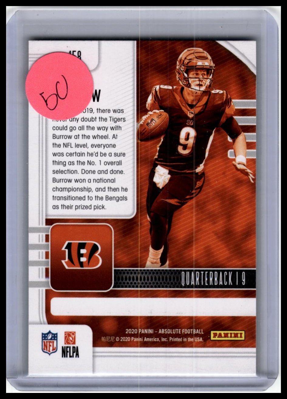 2020 Panini Absolute #158 Joe Burrow