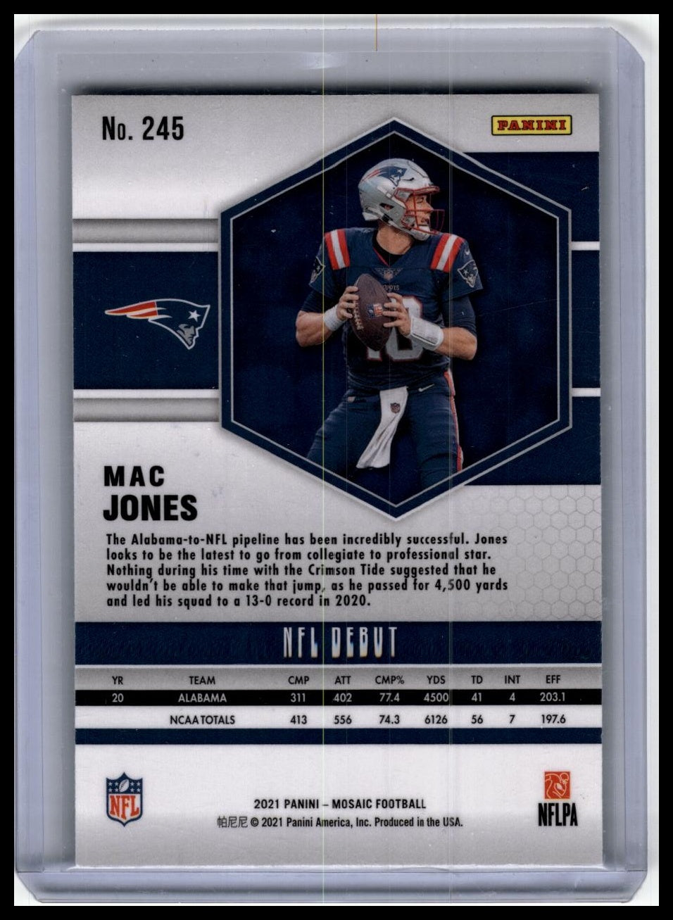 2021 Panini Mosaic #245 Mac Jones