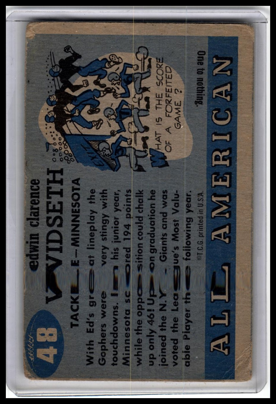 1955 Topps All-American #48 Ed Widseth