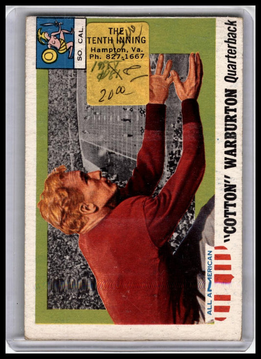 1955 Topps All-American #81 Cotton Warburton