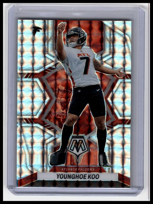 2022 Panini Mosaic Football Younghoe Koo #9 Genesis Prizm SSP Atlanta Falcons