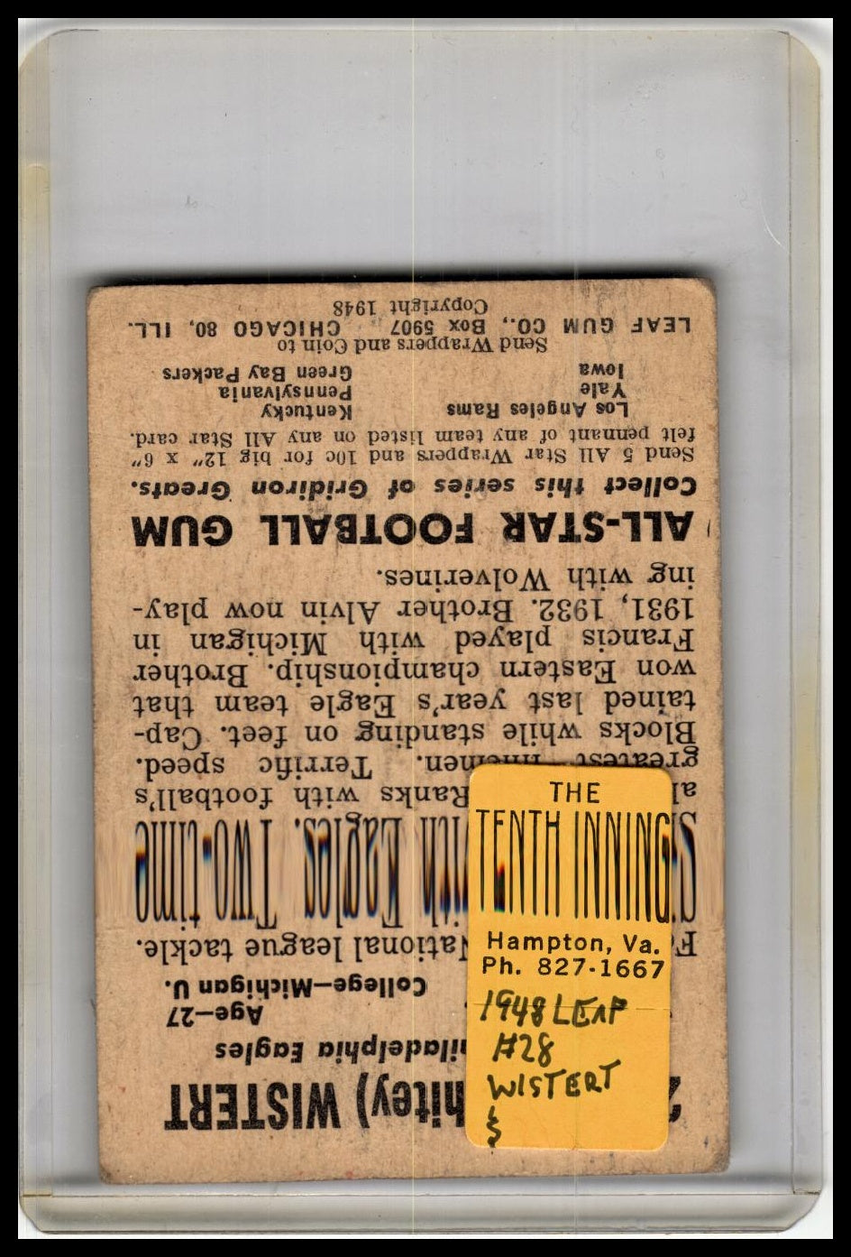 1948 Leaf #28a Al Wistert