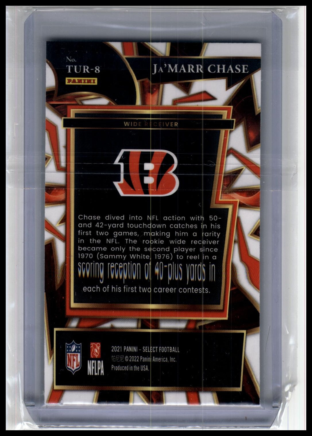 2021 Panini Select #TUR-8 Ja'Marr Chase Turbocharged