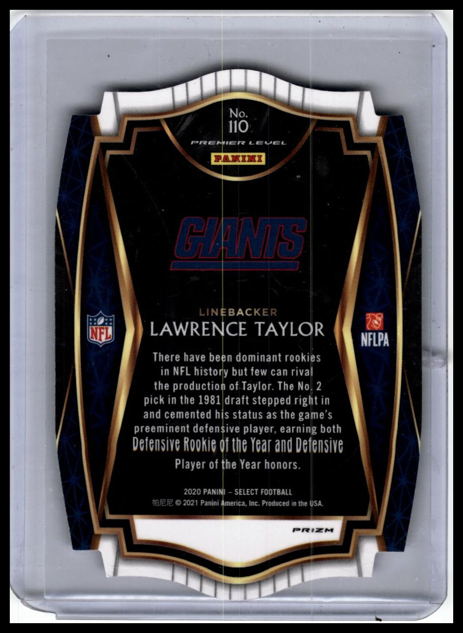 2020 Panini Select #110 Lawrence Taylor Purple Prizm Die Cut
