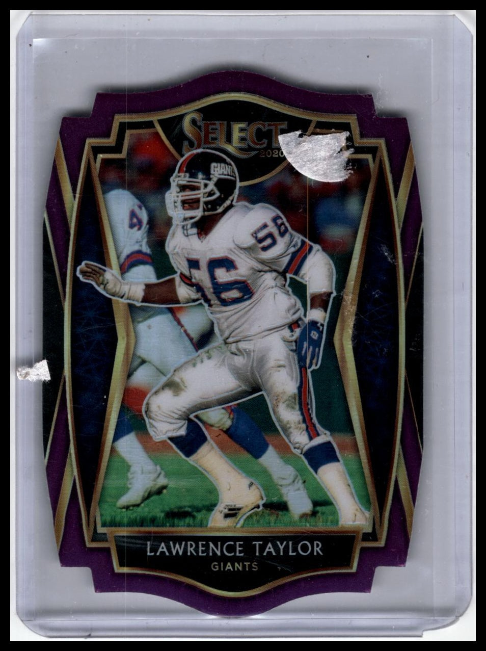 2020 Panini Select #110 Lawrence Taylor Purple Prizm Die Cut