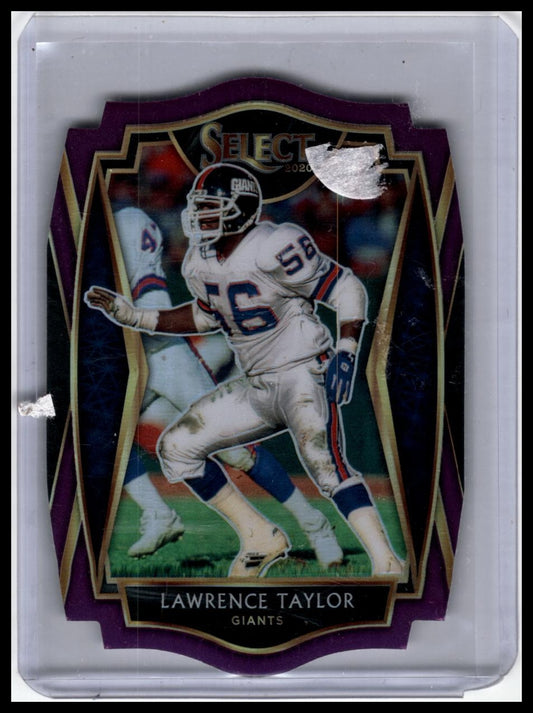 2020 Panini Select #110 Lawrence Taylor Purple Prizm Die Cut