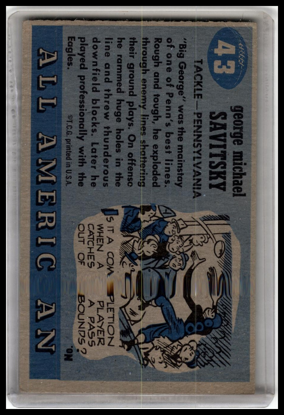 1955 Topps All-American #43 George Savitsky