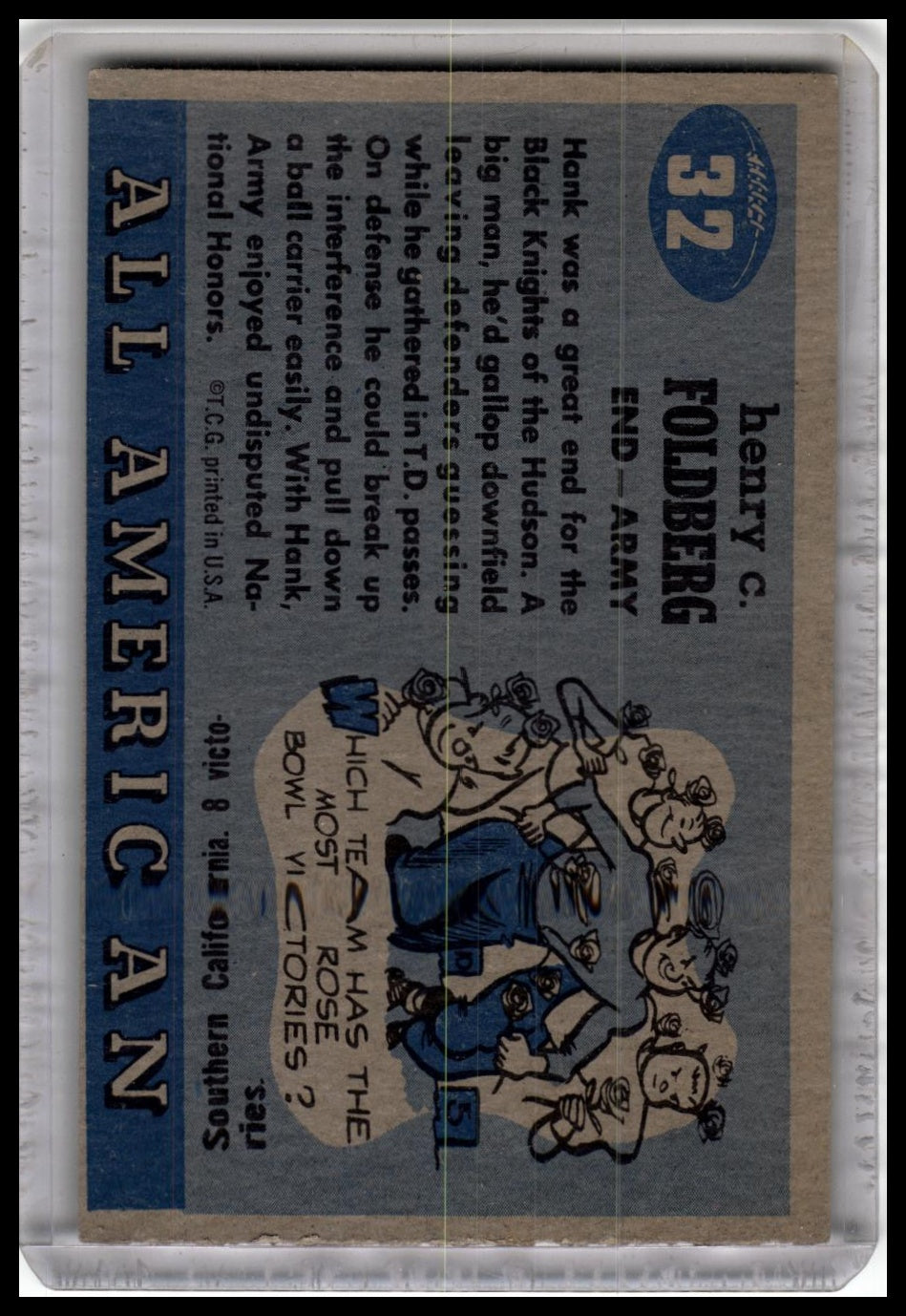 1955 Topps All-American #32 Hank Foldberg