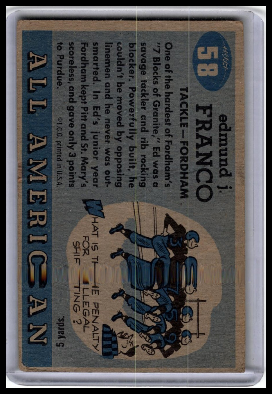 1955 Topps All-American #58 Ed Franco