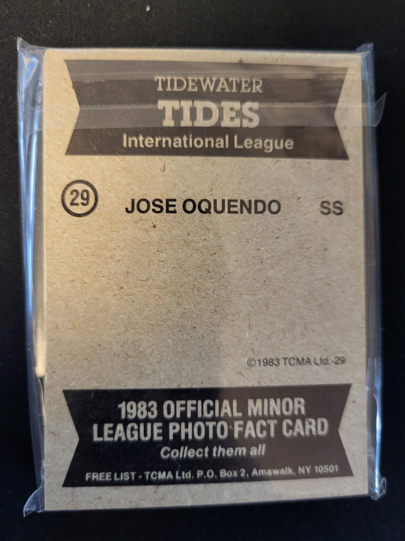 1983 Tidewater Tides - TCMA Minor League Set