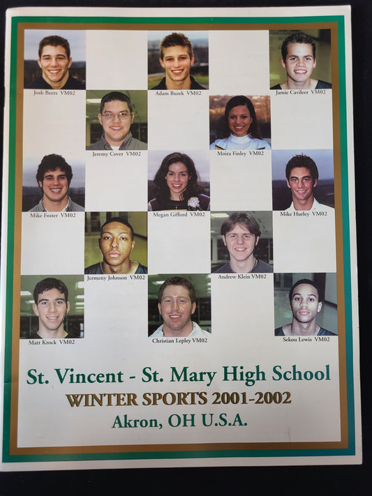 Labron James - 2001/2002 Winter Sport Program from St. Vincent - St. Mary High School