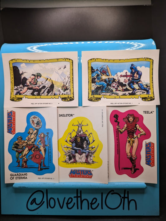 1984 Masters of the Universe Sticker Set (22 Stickers)