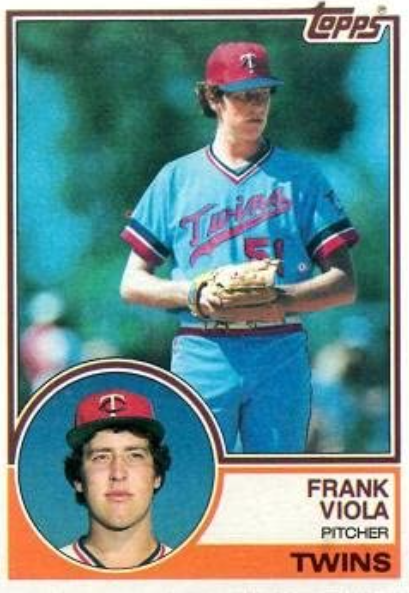 Frank Viola's Topps Rookie Card Autographed
