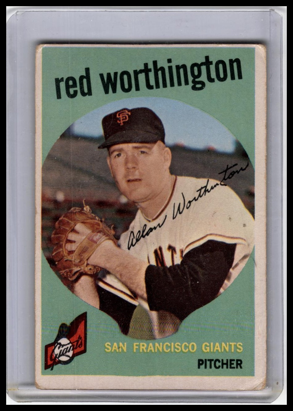 1959 Topps #28 Red Worthington