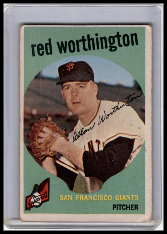 1959 Topps #28 Red Worthington