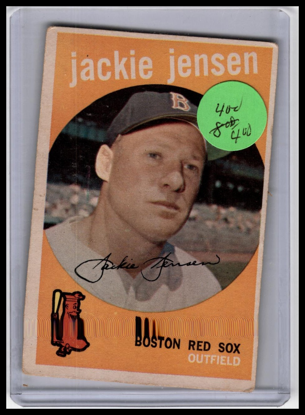 1959 Topps #400 Jackie Jensen