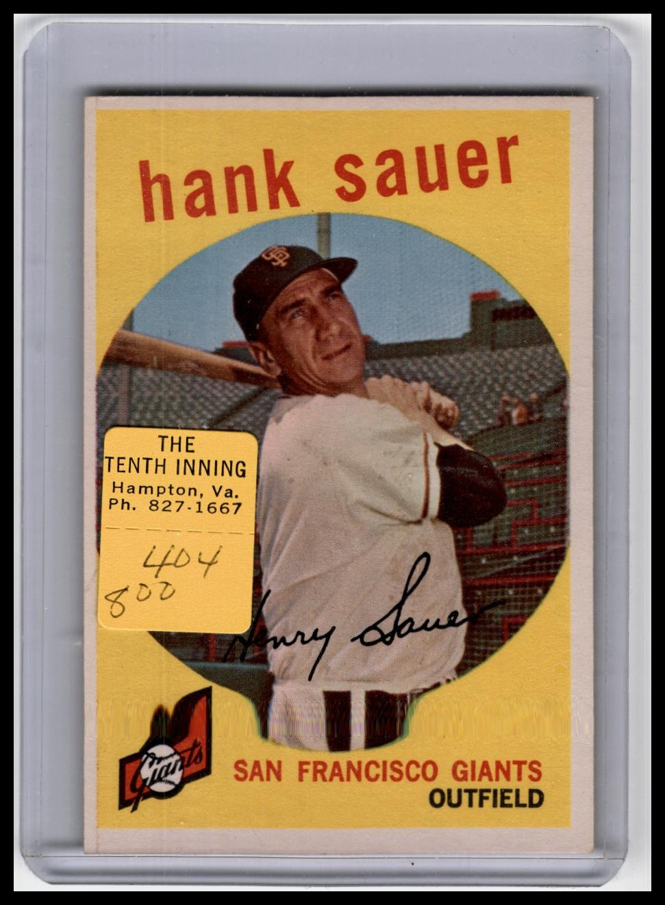 1959 Topps #404 Hank Sauer