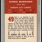 1963 Fleer #49 Chris Burford