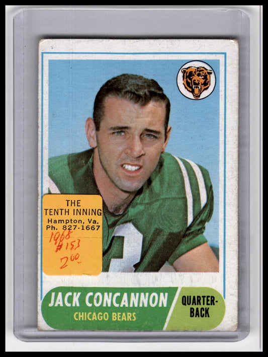 1968 Topps #153 Jack Concannon